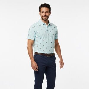 Ralph Lauren Mens 3XLT Blue Polo Shirt Sailboats Knots Anchor Embroidered